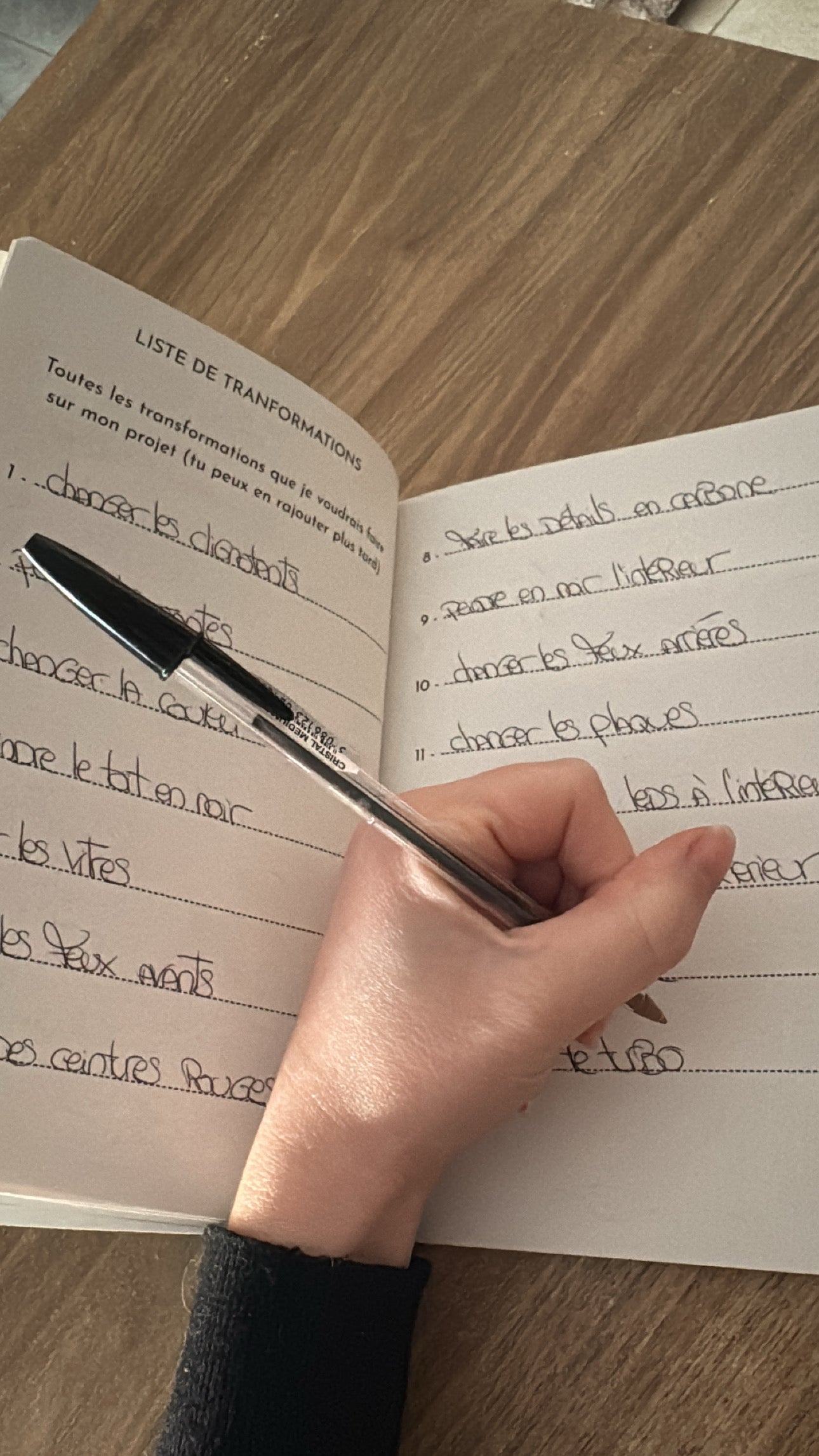 Car project journal